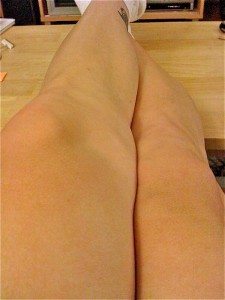 Smoothly shaved roadie legs