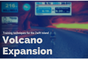 Training on the Zwift Island Volcano Expansion