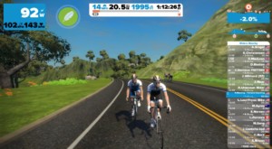 Group training with zwift